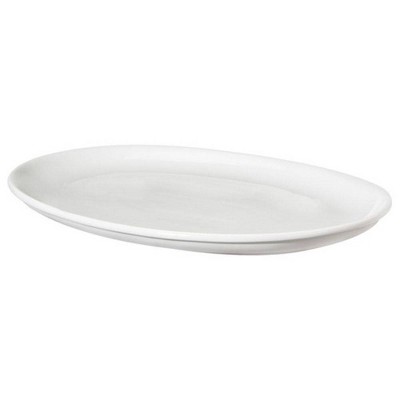 18&#34; x 14&#34; Porcelain Oval Serving Platter White - Threshold&#8482;