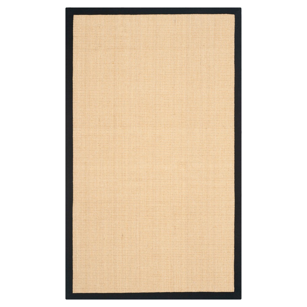 3'x5' Klara Natural Fiber Accent Rug Maize/Black - Safavieh