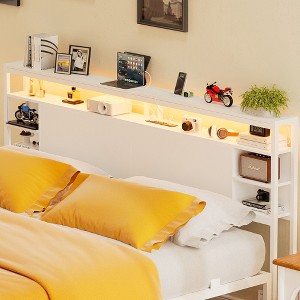 Besiost Headboards with Power Outlets and Storage Space - 1 of 4