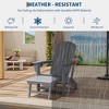 Folding Adirondack Rocking Chair With Footrest, Adirondack Rocking Chair Outdoor With Retractable Ottoman and Cup Holder, Rocking Adirondack Chairs - 3 of 4