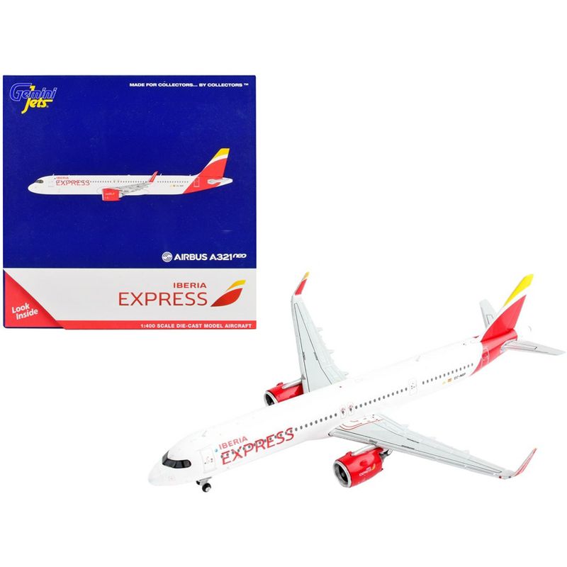 Airbus A321neo Commercial Aircraft "Iberia Express" White with Red Tail 1/400 Diecast Model Airplane by GeminiJets, 1 of 4