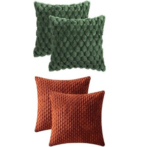 REGALWOVEN 4 Pcs Soft Cozy Throw Pillow Covers for Home Decor 16" x 16" - 1 of 4