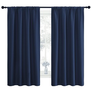 NICETOWN Blackout Curtains Rod Pocket Thermal Insulated Privacy Drapes (2 Panels) - 1 of 4