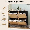 Shoe Storage Cabinet, Freestanding Rattan Cabinet Rack for Entryway, Entrance Hallway,Entry Way Cabinet with Storage - 2 of 4