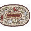 Earth Rugs Winter Birds Oval Patch Rug – Hand-Braided Jute 20x30 Seasonal Accent Mat with Cardinals and Pine - 2 of 3