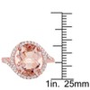 EVERLY JEWELRY | Rose Plated Sterling Silver 6.92 CT TGW Cubic Zirconia and Simulated Morganite Fashion Ring - 4 of 4