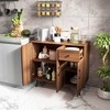 Costway Buffet Cabinet with 3 Doors & Pull-out Drawer Adjustable Shelves Anti-Tipping Kits - 4 of 4