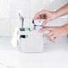 OU 22oz Soap Dispenser, Kitchen Soap Pump, Sponge & Dish Brush Holder Organizer with Drainage, Compatible with Gel & Dish Soaps - 2 of 4