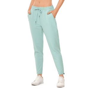 Clearlove Women Workout Sweatpants Cotton Jogger Ribber Splicing Lounge Sweat Pants - 1 of 4