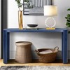 Thick Top Entryway Table, Curved Legs, Reversible Installation for Sofas or Hallways, Open Storage Console Table - 2 of 4