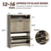 Shoe Storage Cabinet with 2 Flip Drawers & RGB Lights, Narrow Shoe Rack Organizer - 2 of 4