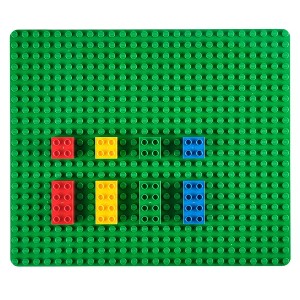 Strictly Briks Big Briks Set - Compatible with All Major Large Brick Brands - 108 Pieces in 4 Colors - 26x22 Baseplate - 1 of 4