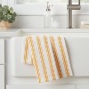 Cotton Basketweave Stripe Kitchen Towel - Threshold™ - image 2 of 3