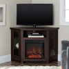 48" Corner Fireplace TV Stand with Faux Log Display, Glass Doors, and Storage for TVs up to 55" for Living Room and Bedroom - 4 of 4