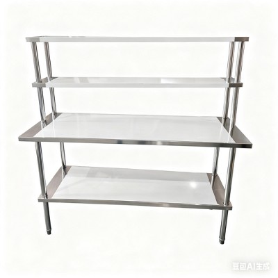 Stainless Steel Workbench with Adjustable Shelves, Commercial Kitchen Prep Table, Heavy Duty Workbench for Restaurants, Garages, Outdoors