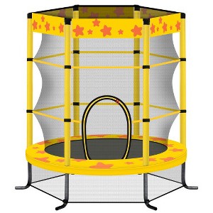 4.5FT Trampoline for Kids, 55 Inch Recreational Trampolines with Safety Enclosure Net, Outdoor Indoor Playground Equipment for Kids Birthday - 1 of 4