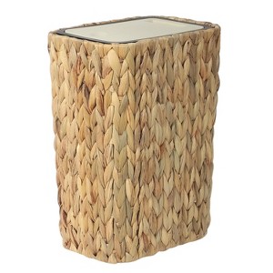 Dexmalle 2 in 1 Wicker Trash Basket & Bathroom Laundry Hamper with Lid - 1 of 4