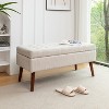 Airsurfer Storage Bench with Storage Bench for Bedroom End of Bed Bench Foot of Bed Bench Entryway Bench Storage Ottoman Bench Leather Bench - 2 of 4
