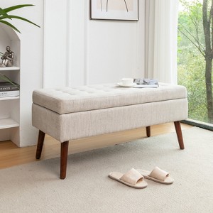 ONWITH Storage Bench with Storage Bench for Bedroom End of Bed Bench Foot of Bed Bench - 1 of 4