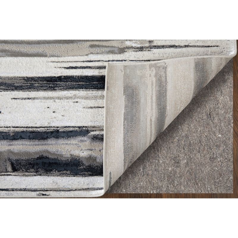Micah Modern Abstract Silver/Gray/Black Area Rug, 3 of 8