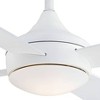 52" Minka Aire Modern Outdoor Ceiling Fan with LED Light Remote Control Flat White Wet Rated for Patio Exterior Porch Gazebo Barn - 3 of 4