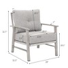Anybear 2Pcs  Armchair Aluminum with 13cm Cushion Gray - 2 of 4