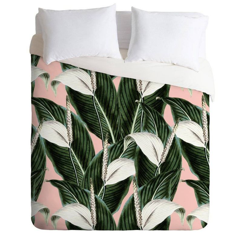 Marta Barragan Camarasa Sweet Floral Comforter & Sham Set Green - Deny Designs, 1 of 8