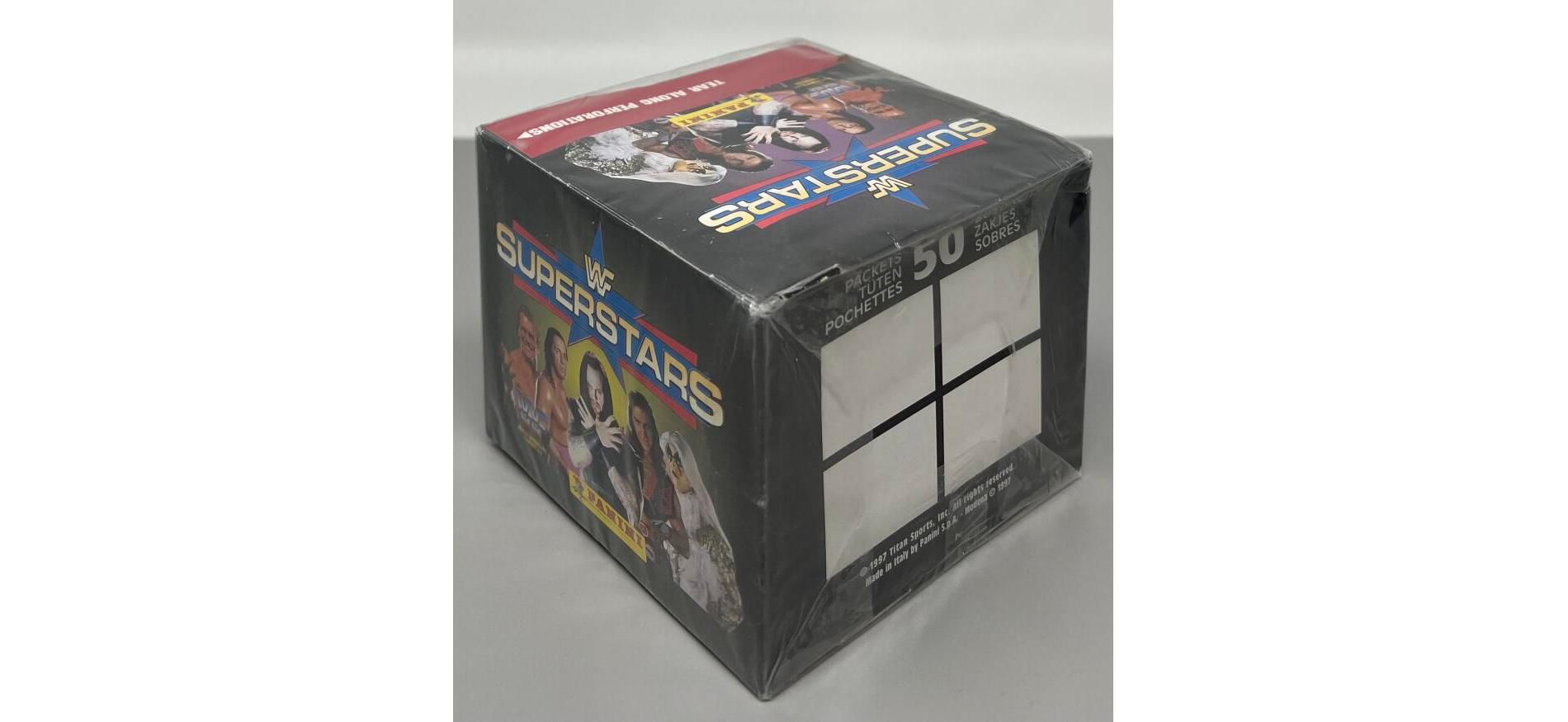 1997 Panini WWF Superstars Wrestling Sticker Box (Stone Cold ,The Rock)