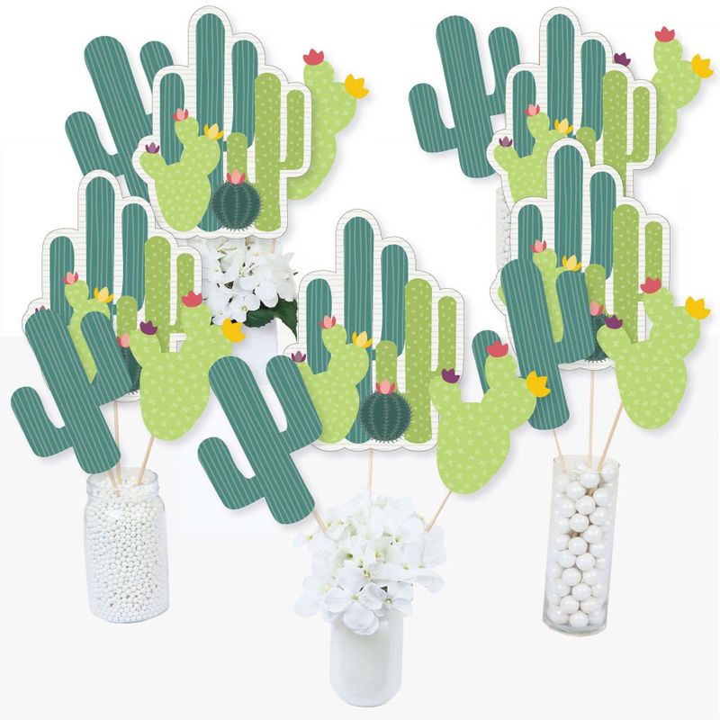Big Dot of Happiness Prickly Cactus Party - Fiesta Party Centerpiece Sticks - Table Toppers - Set of 15, 2 of 8