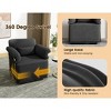 Lyngins Modern Upholstered Single Sofa Swivel Chair with Gold Metal Legs,Square Accent Armchair for Bedroom,Office - 4 of 4