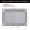 Aoibox Placemats Set of 6 Washable & Wipeable Silver Grey Vinyl Table Mats for Dining Kitchen Indoor Outdoor Heat Resistant Non Slip - 3 of 4