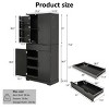 72" Kitchen Pantry Cabinet with 3 Pull-Out Drawers and Spice Rack, Storage Cabinet for Dining Room or Living Room-Maison Boucle - 4 of 4