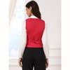 INSPIRE CHIC Women's Vintage Waistcoat Button Up Steampunk Jacquard Sleeveless Suit Vest - 3 of 4
