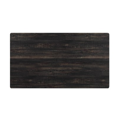 Antique Walnut and White Industrial Dining Table with Storage