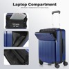 SUGIFT 20" Carry On Luggage with Front Laptop Pocket, TSA Lock, Spinner Wheels, Lightweight Hardside Suitcase for Business Travel - 4 of 4