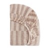 Babyletto Muslin All-Stages Bassinet Sheet, GOTS Certified Organic Cotton - Cocoa Stripe - 4 of 4