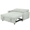2 Seat Convertible Couch With 2 Throw Pillows And USB Ports,Corduroy Sofa Bed Couch,Loveseat Sofa,Furniture Living Room Couch Sofa-Maison Boucle - 4 of 4