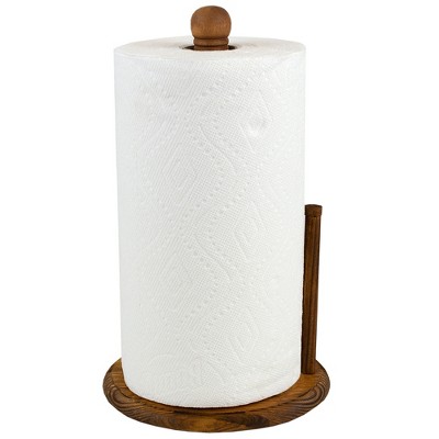 Home Basics Lattice Collection Paper Towel Holder, Black