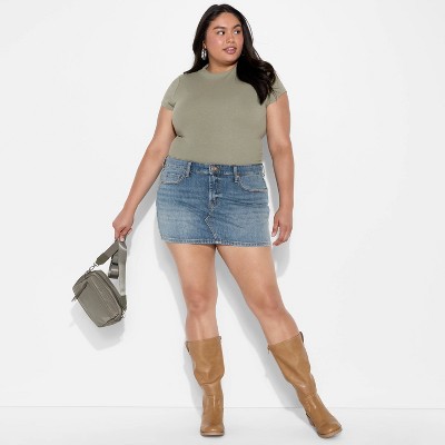 Women's Mini 5 Pocket Denim Skirt - Wild Fable™