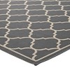 Modway Avena 9x12 Area Rug - Moroccan Quatrefoil Trellis Pattern Indoor/Outdoor Rug in Beige and Gray, Soft Polypropylene Weave - 4 of 4