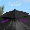 PURPLE LEAF 10/11/12/13ft Outdoor Patio Cantilever Umbrella with Base Offset Umbrella 360 Degree Rotation Round Umbrella for Deck Pool Garden - 3 of 4