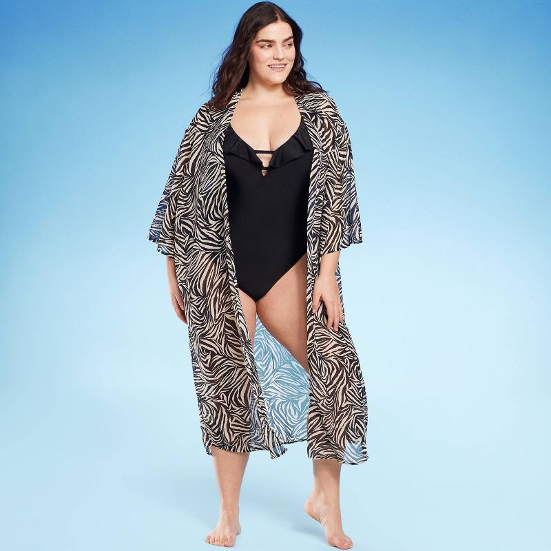 Women's Cover Up Maxi Duster - Shade & Shore™ Multi Animal Print, 1 of 5