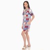 Women's Short Sleeve Plaid Button-Down Shirt Dress - White Mark - 2 of 4