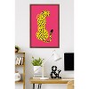 Trends International Reinders: Animals - Yellow Cat (Cheetah) Framed Wall Poster Prints Mahogany Framed Version 22.375" x 34" - 2 of 4