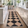 Coucheta Checkered Jute Runner Rug, Non-Slip Machine Washable Indoor Outdoor Rug, Farmhouse Style, Multi-Color & Size - 3 of 4