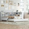 KTMBDW Twin/Full Size Wooden DayBed with Twin Trundle, DayBed with Storage Shelf and USB Charging Ports,No Box Spring Needed,  Easy Assembly - 4 of 4