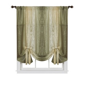 GoodGram Ombre Crushed Satin Sheer Single Window Curtains & Valances - 1 of 4