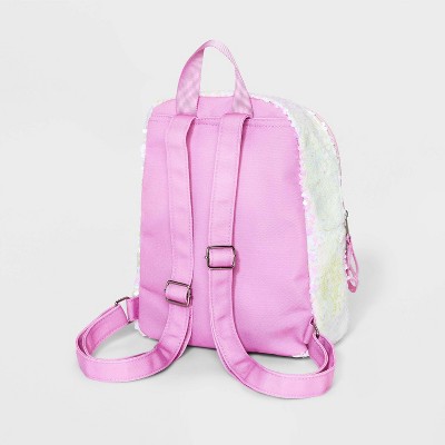 Girls' 10.5" Sequin Llama Backpack - Cat & Jack Pink: Elementary School, Acrylic Shell, Zip Closure, 3-9 Years - image 2