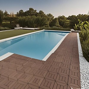Gulches New Style 12" Patio Deck Tiles,DIY Module Interlocking Decking Tiles Floor Tile Outdoor and Indoor,44pcs Red Brown - 1 of 4