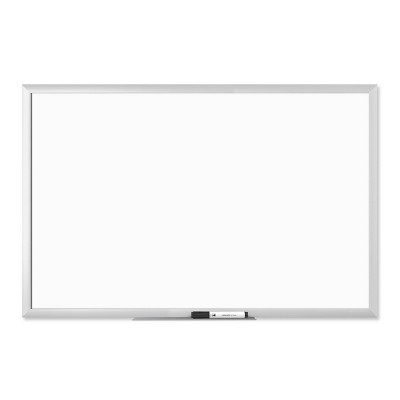 U Brands 23x35 Magnetic Dry Erase Board Black Wood Frame With